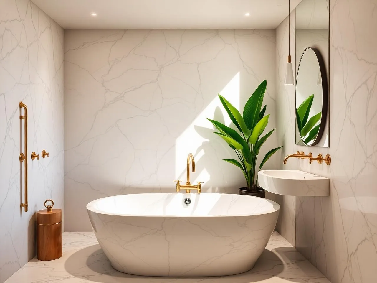 Salle de bain marbre